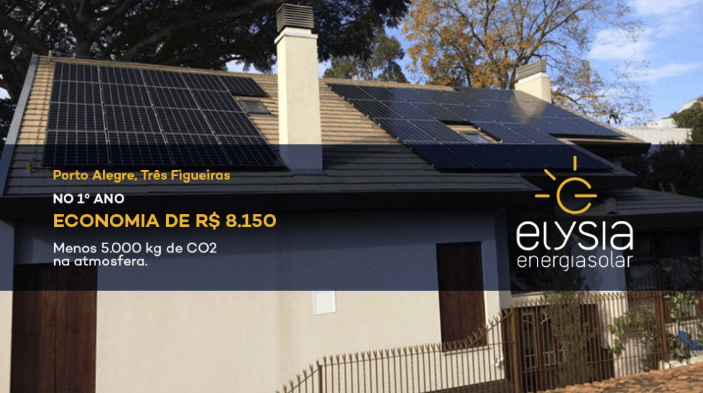 Sistema fotovoltaico na zona norte de Porto Alegre - Elysia Energia Solar Rio Grande do Sul