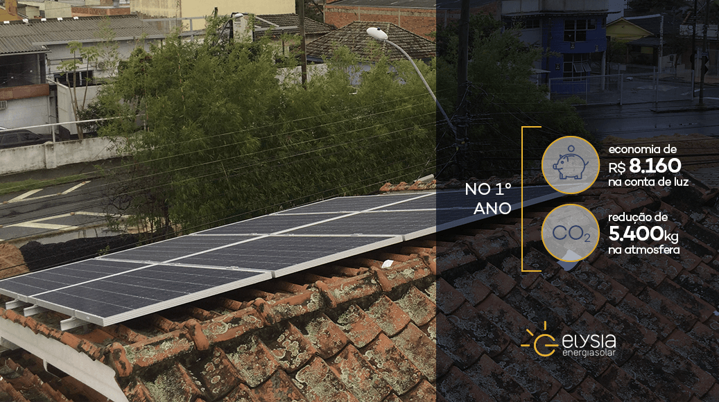 Sistema fotovoltaico na zona norte de Porto Alegre - Elysia energia solar Rio Grande do Sul