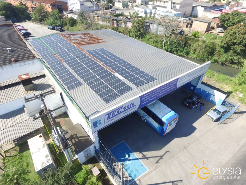 Energia solar comercial - Elysia sistrema fotovoltaico Esteio