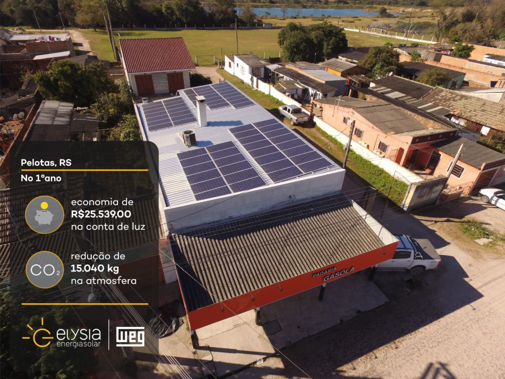 Sistema de energia solar comercial - Elysia energia solar RS