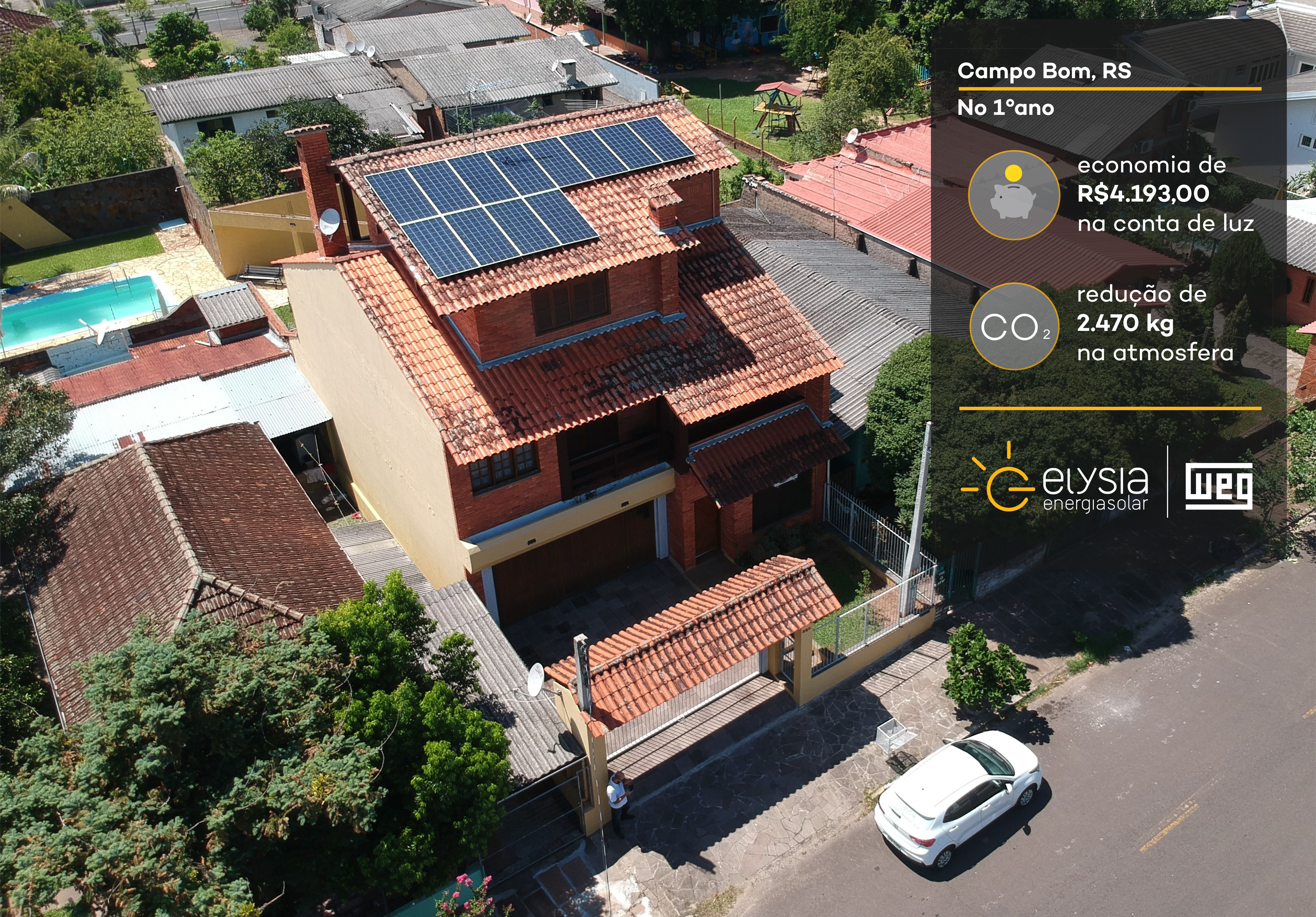 Sistema fotovoltaico em Campo Bom - Elysia energia solar Rio Grande do Sul