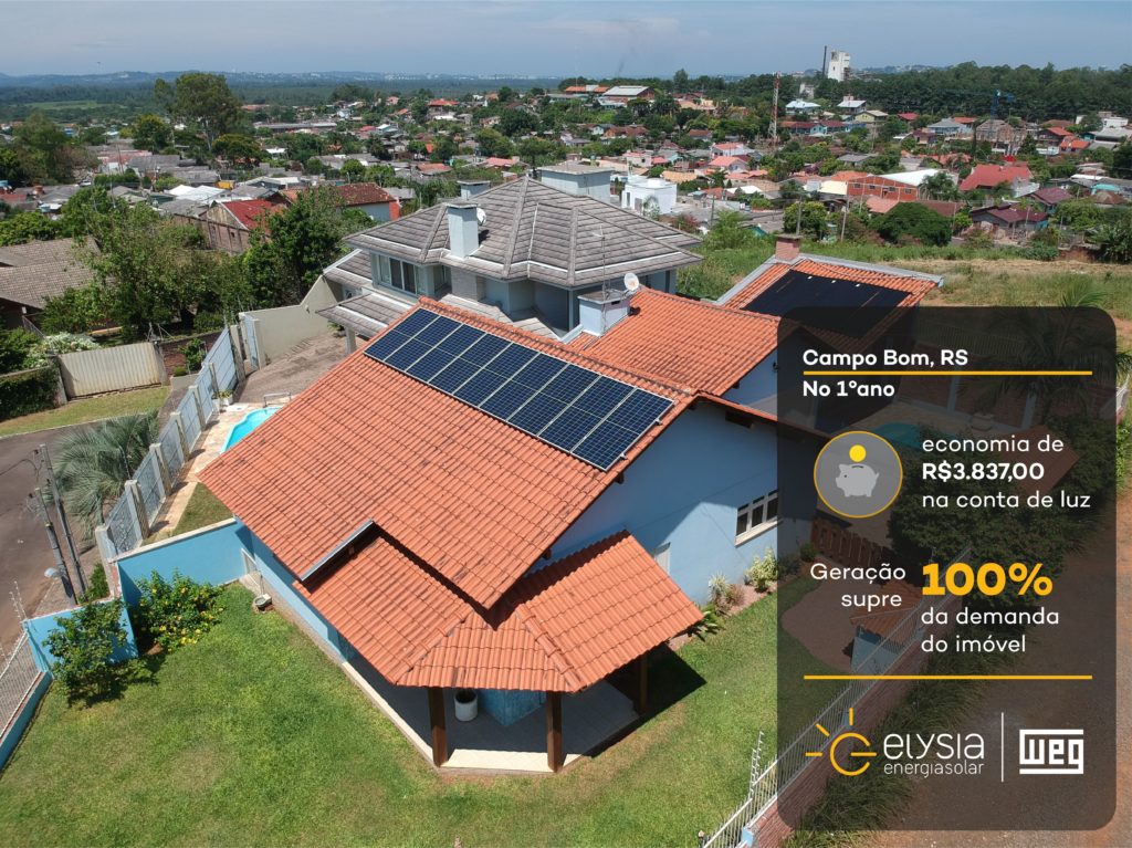 Solução completa de energia solar - Elysia sistema fotovoltaico RS