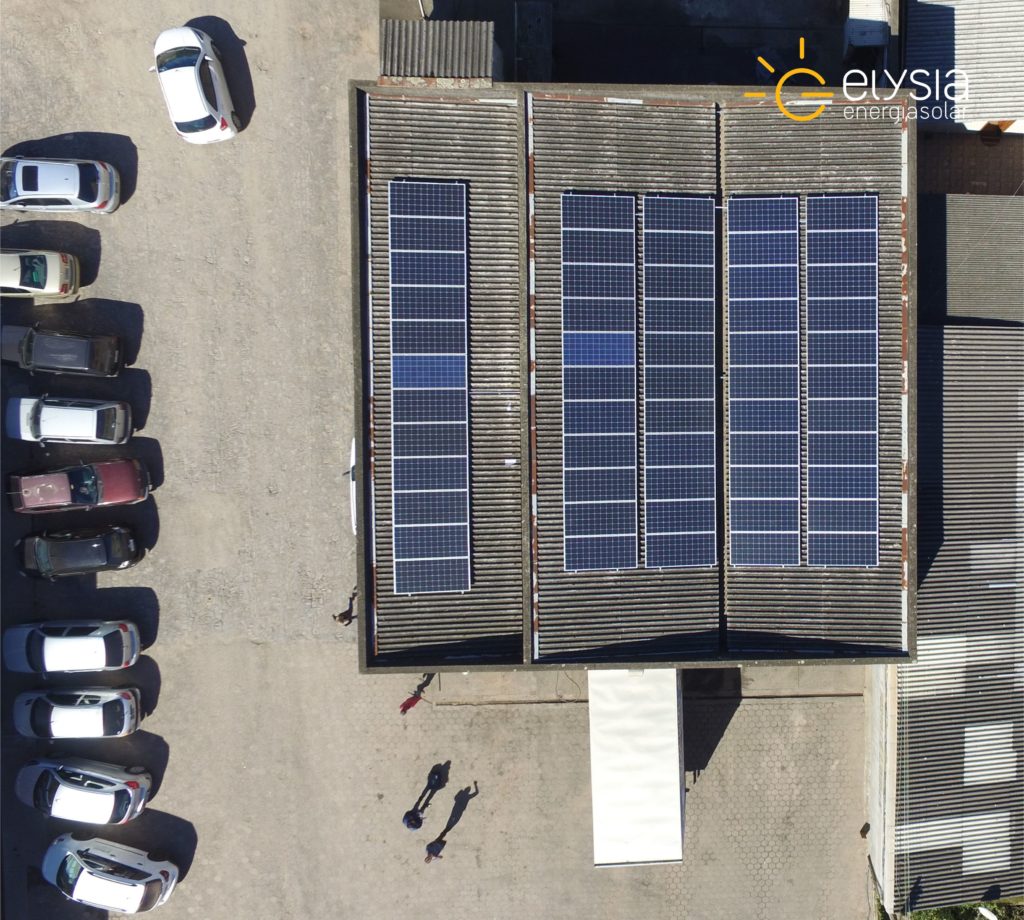 Sistema fotovoltaico comercial no RS - Elysia energia solar Osório