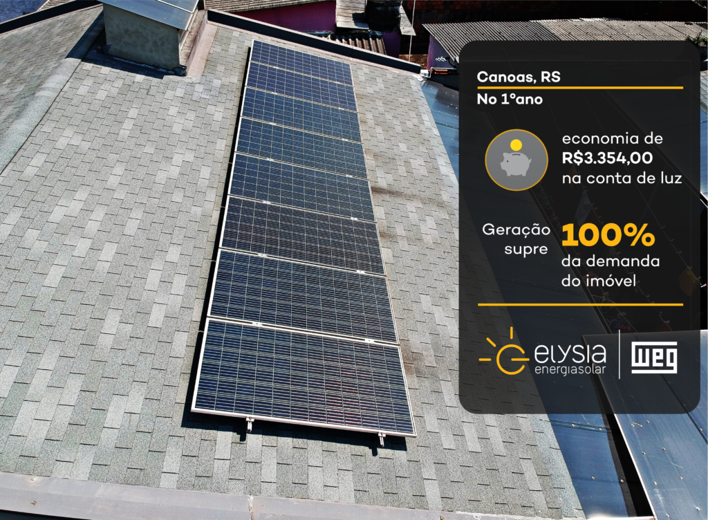 Projeto de energia fotovoltaica em Canoas - Elysia energia solar Rio Grande do Sul