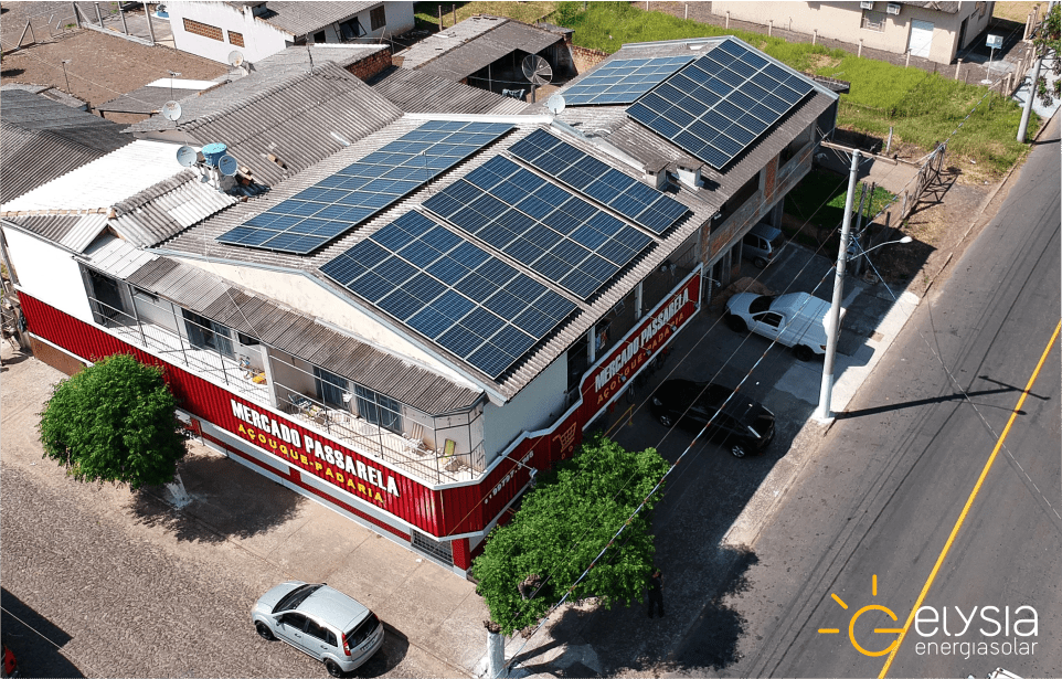 Energia solar em mercado de Santo Antônio da Patrulha
