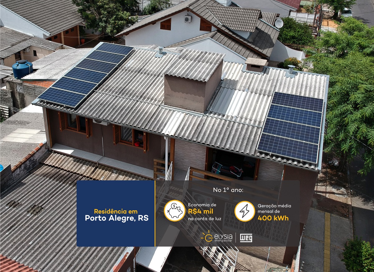 Energia solar em POA - Elysia sistema fotovoltaico RS