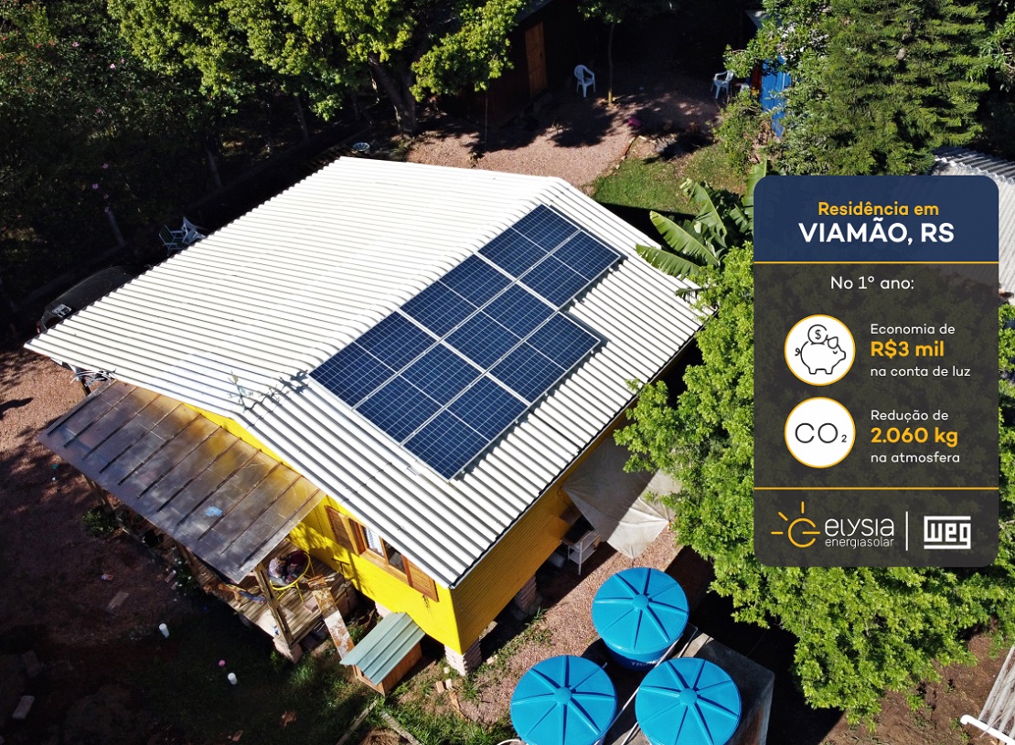 Sistema de energia solar residencial - Elysia fotovoltaica Rio Grande do Sul
