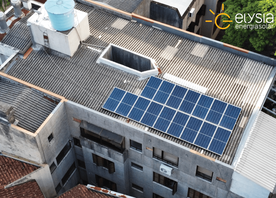 Energia solar em edifício residencial