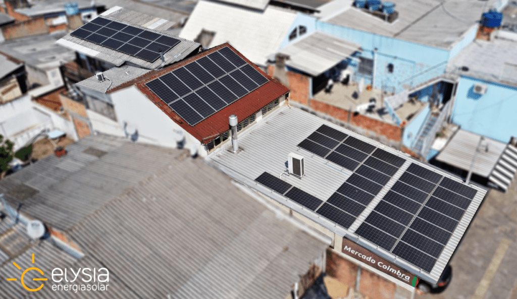 Energia solar em supermercado de Canoas - Elysia sistema fotovoltaico comercial