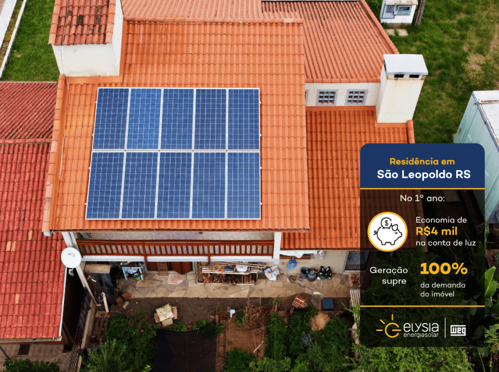 Energia fotovoltaica em São Léo - Elysia energia solar Vale dos Sinos