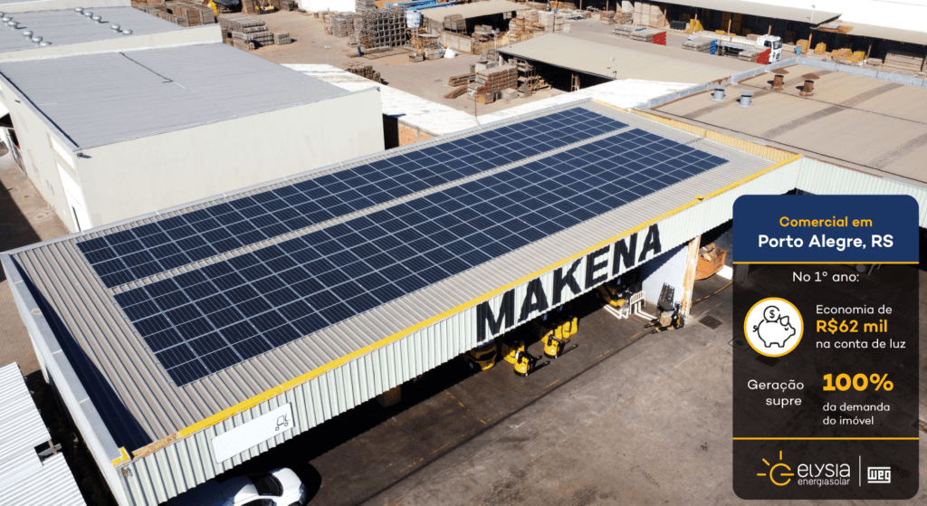 Energia solar comercial Porto Alegre - Elysia sistema fotovoltaico RS