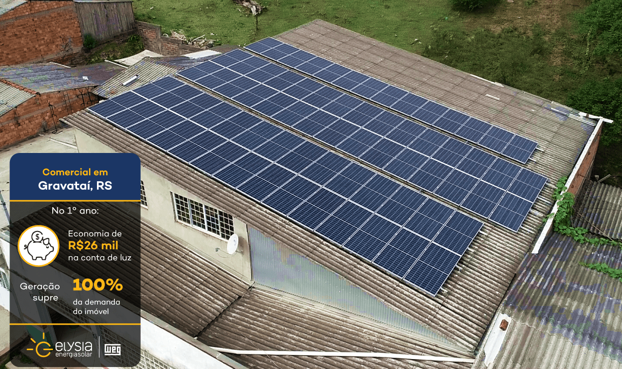 Energia solar mercado de Gravataí - Elysia sistema fotovoltaico Rio Grande do Sul