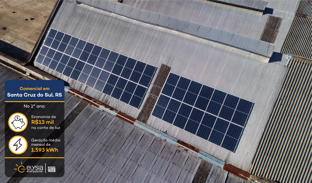 Empresa energia solar Santa Cruz do Sul - Elysia sistema fotovoltaico RS
