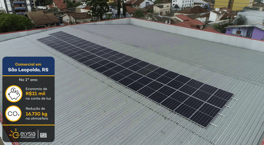 Energia solar em distribuidora - Elysia sistema fotovoltaico empresa Rio Grande do Sul