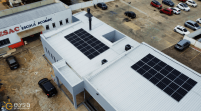 Energia solar em sede de associação de Porto Alegre - Elysia sistema fotovoltaico RS