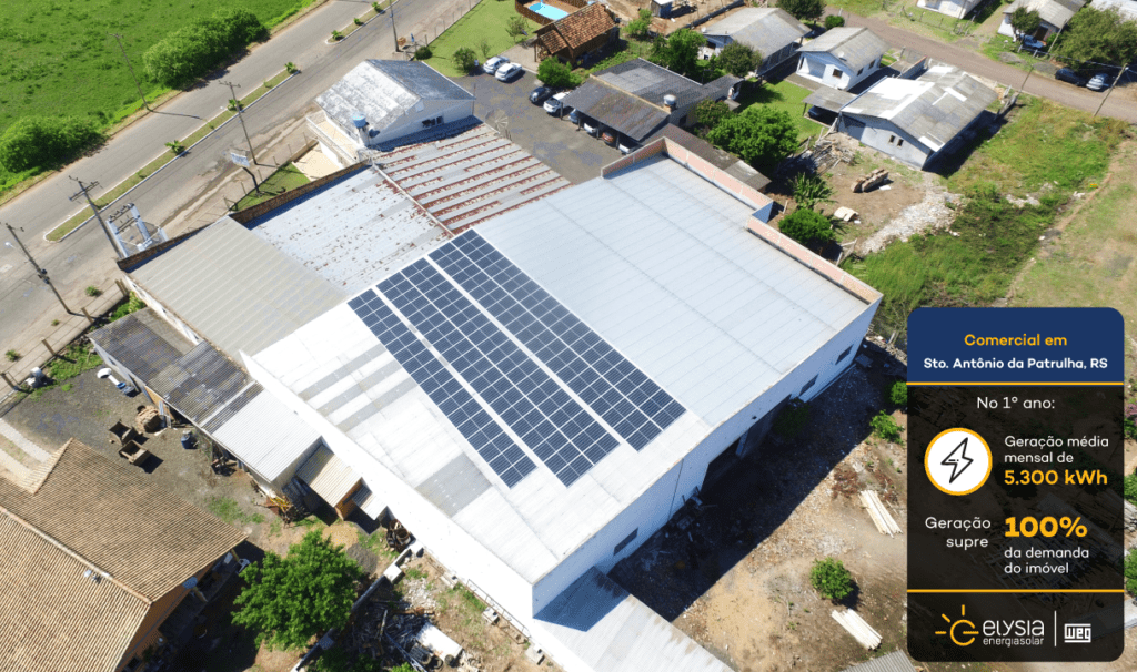 Energia solar indústria metalúrgica - Sistema fotovoltaico comercial Rio Grande do Sul