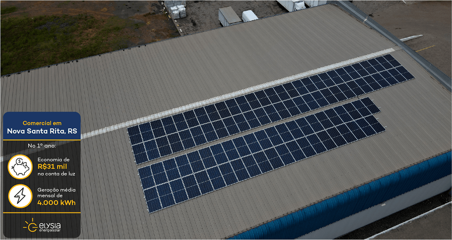 Sistema fotovoltaico Nova Santa Rita - Elysia energia solar industria