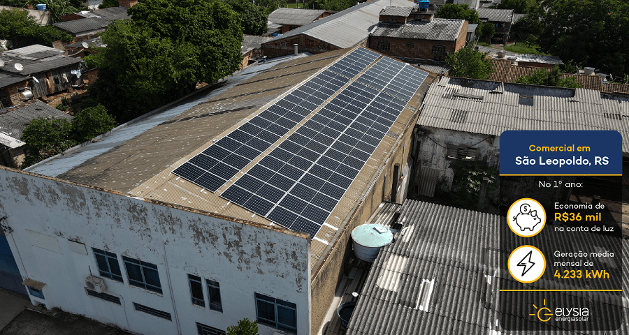 Indústroia energia solar São Leopoldo - Elysia sistema fotovoltaico Rio Grande do Sul