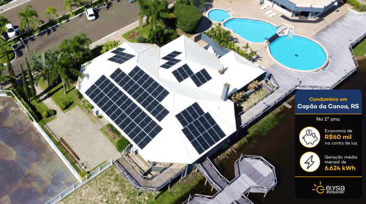 Condomínio Capão da Canoa energia solar - Elysia sistema fotovoltaico litoral norte Rio Grande do Sul