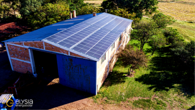 Energia solar rural no Rio Grande do Sul - Sistema fotovoltaico no campo Elysia
