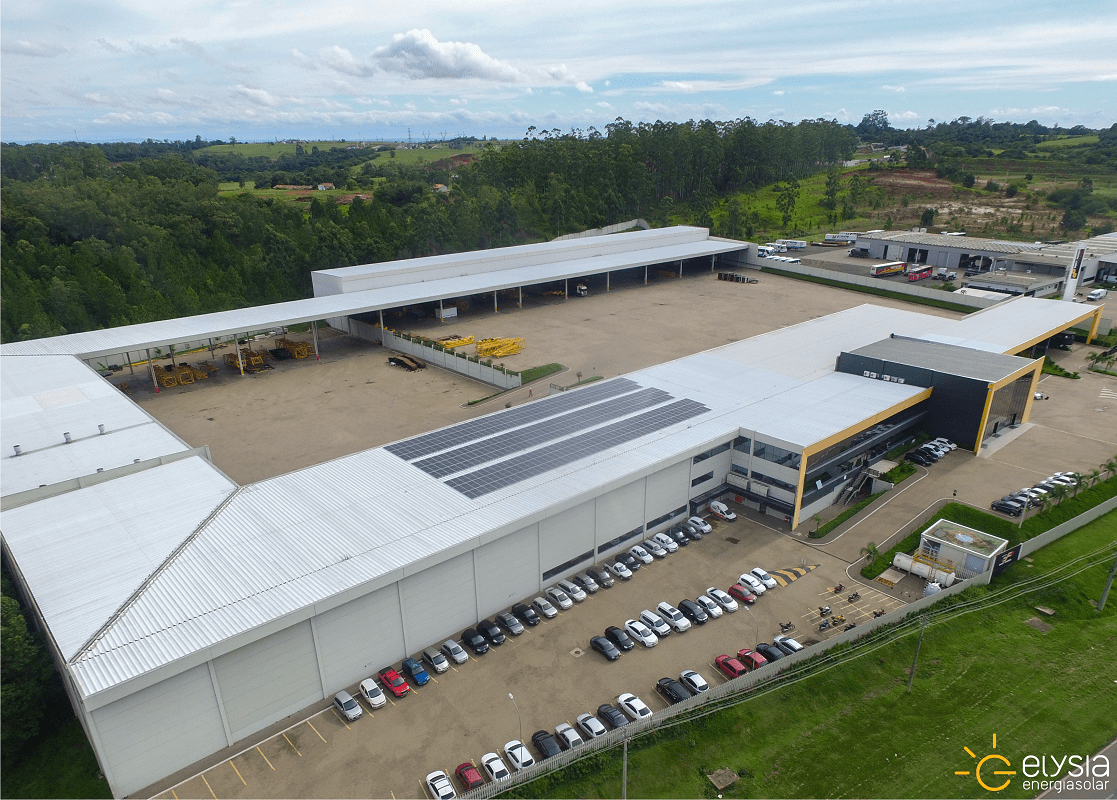 Energia solar na sede de empresa gaúcha - Elysia sistema fotovoltaico Rio Grande do Sul