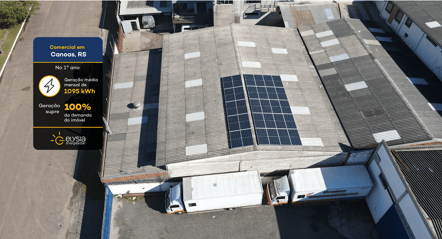 Produção energia solar Canoas empresa - Elysia solução completa sistema fotovoltaico