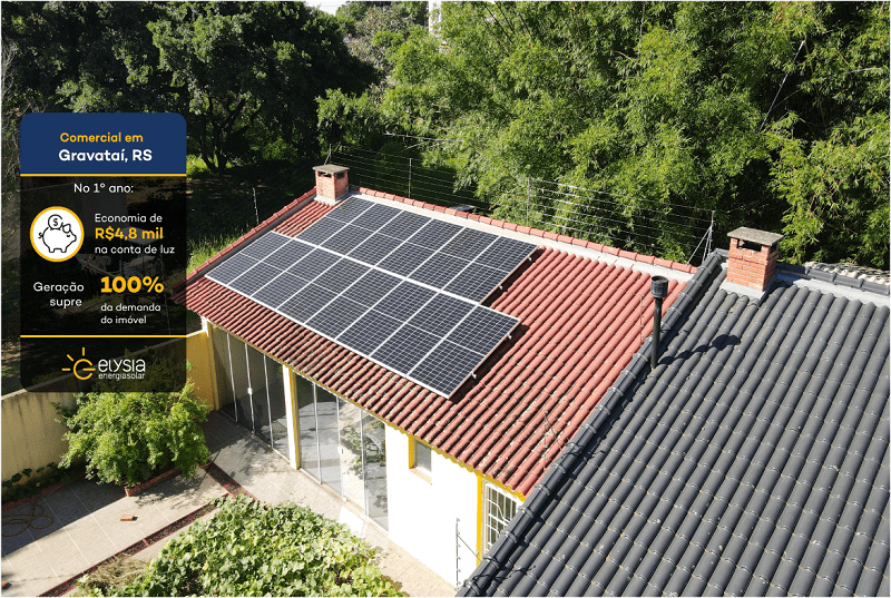 Projeto fotovoltaico Gravataí - Elysia energia solar Rio Grande do Sul