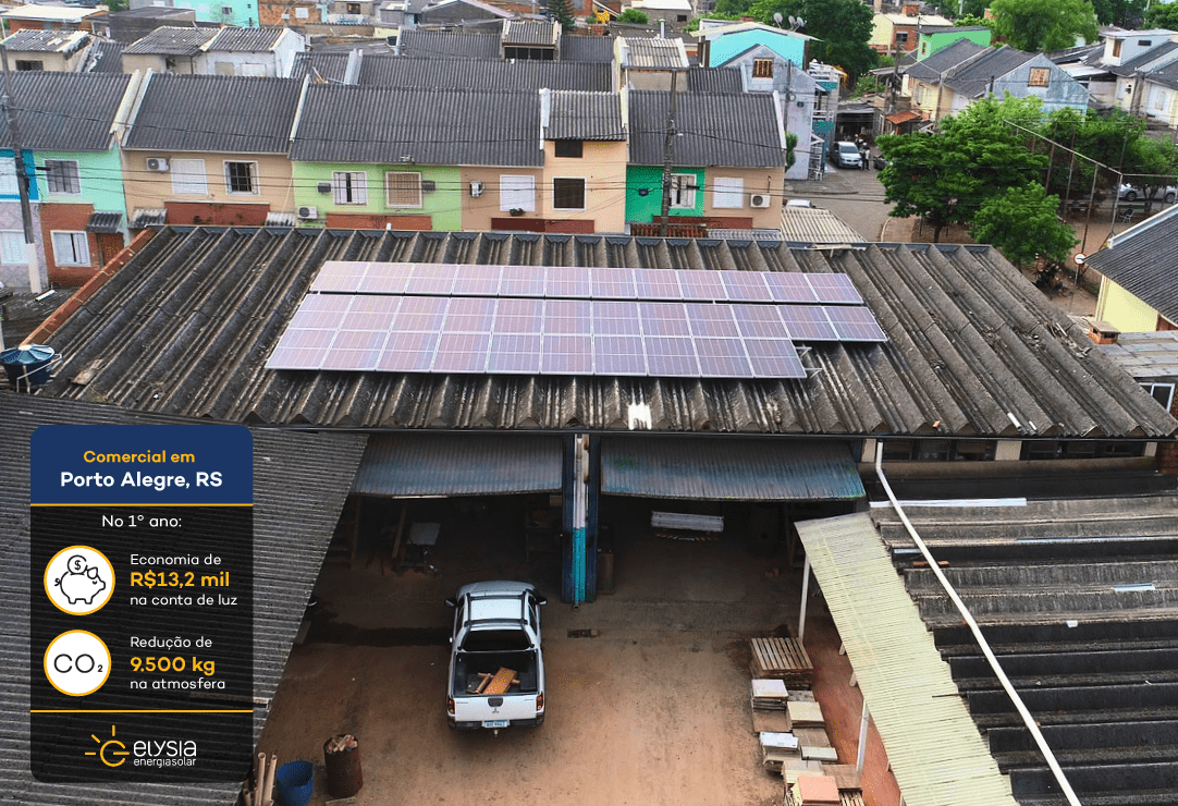 Ferragem energia solar Porto Alegre - Elysia sistema fotovoltaico RS